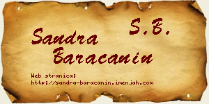 Sandra Baračanin vizit kartica